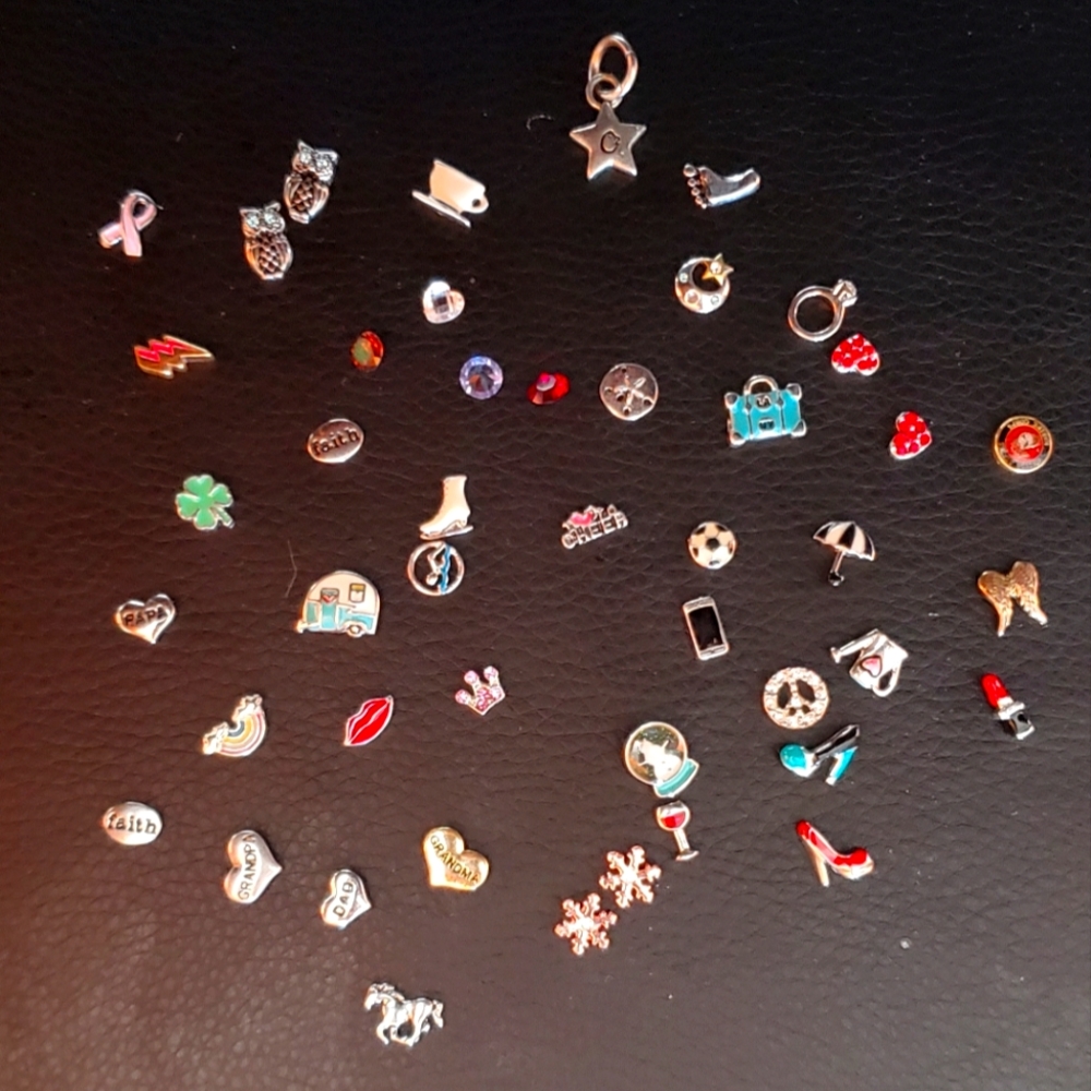 Authentic Origami Owl old New stock lot of 45 charms